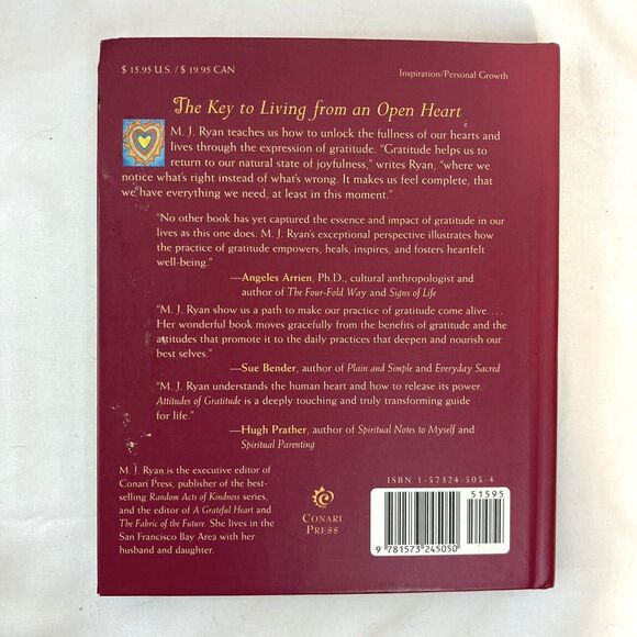 Attitudes Of Gratitude Hardcover Book Self-Help Inspirational Give & Receive Joy - Picture 2 of 12